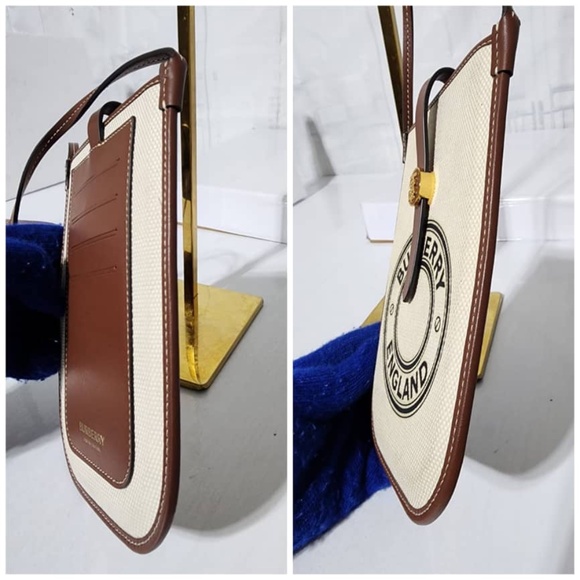 Authentic Burberry England sacoche canvas and calf leather crossbody bag Brown - Picture 6 of 14